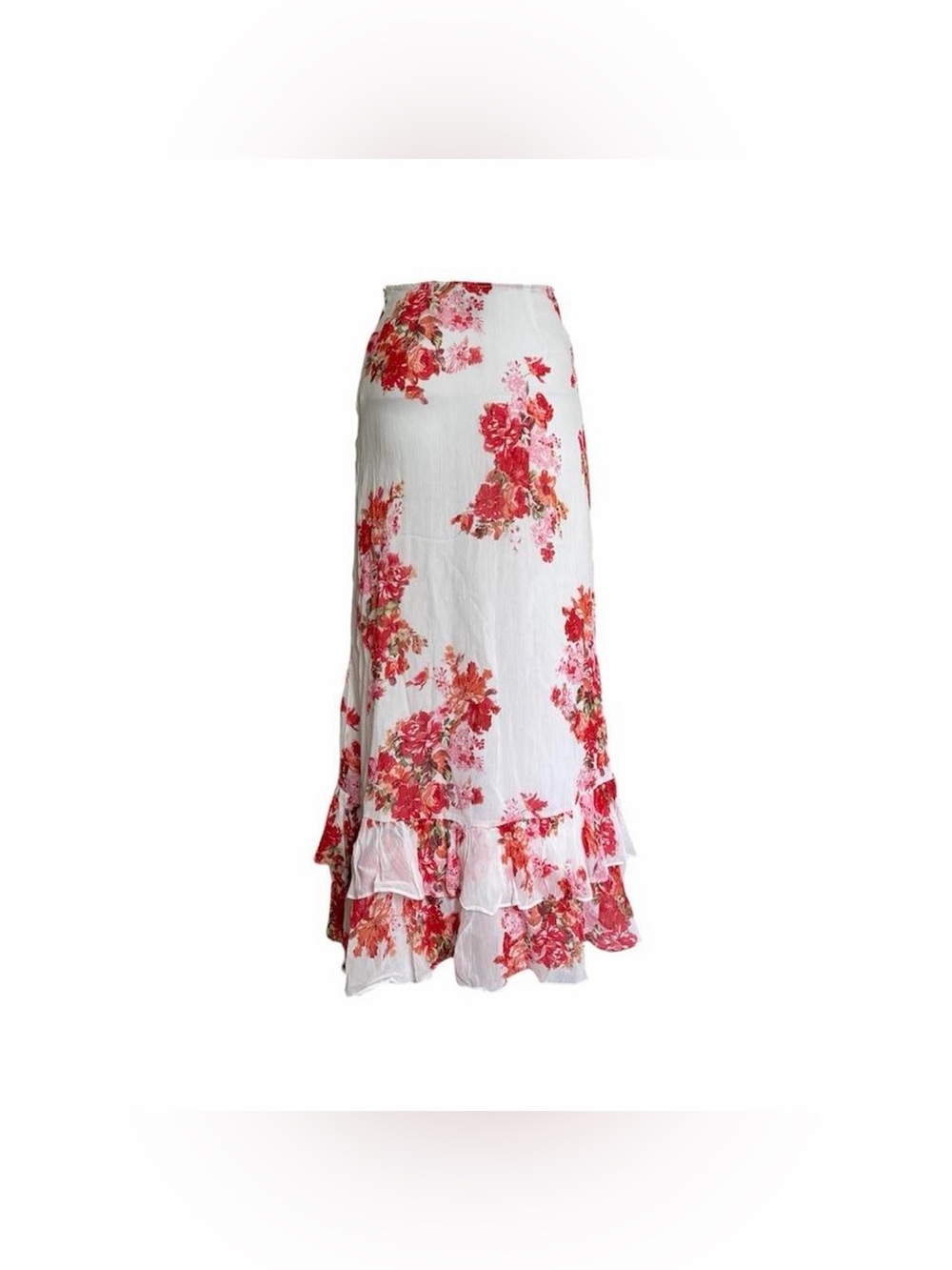 1990s Floral Ruffle Maxi Skirt - As Seen On Veronika Varekova - Picture 3 of 6